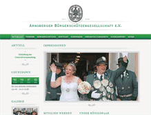 Tablet Screenshot of buergerschuetzen.de